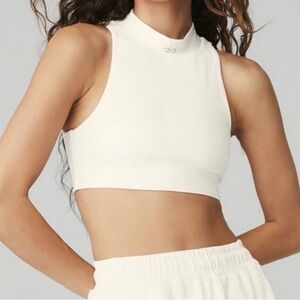 Alo White Crop Top